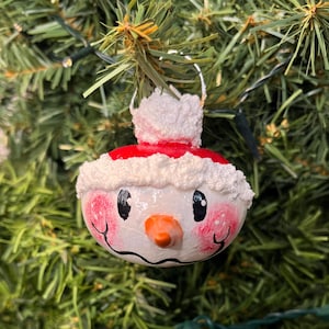 Snowman Gourd Ornament