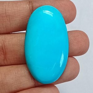 Oval Turquoise Cabochon: 45 Carat Natural Gemstone for Jewelry