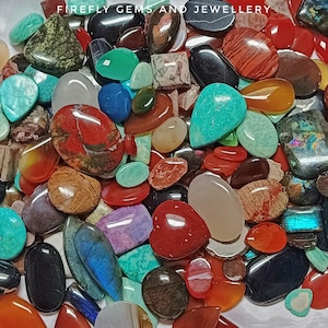 Natural Mix Stone Cabochon -Loose Gemstones -Wholesale Lot Of Mixed Gemstone Cabochon -Top Quality Gems In Mix Shape Mix Size -Crystal Scoop