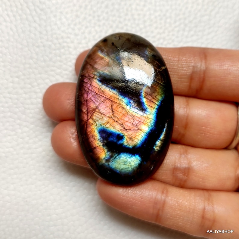 Quality. AAA 47\u00d729\u00d78.3mm Purple Labradorite Cabochon 100carats Loose Gemstone Oval Best For Jewelry