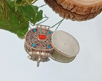 Antique Vintage Sterling Silver Talisman - Amulet Talisman Holder Necklace - Good Luck Jewelry+free gift!