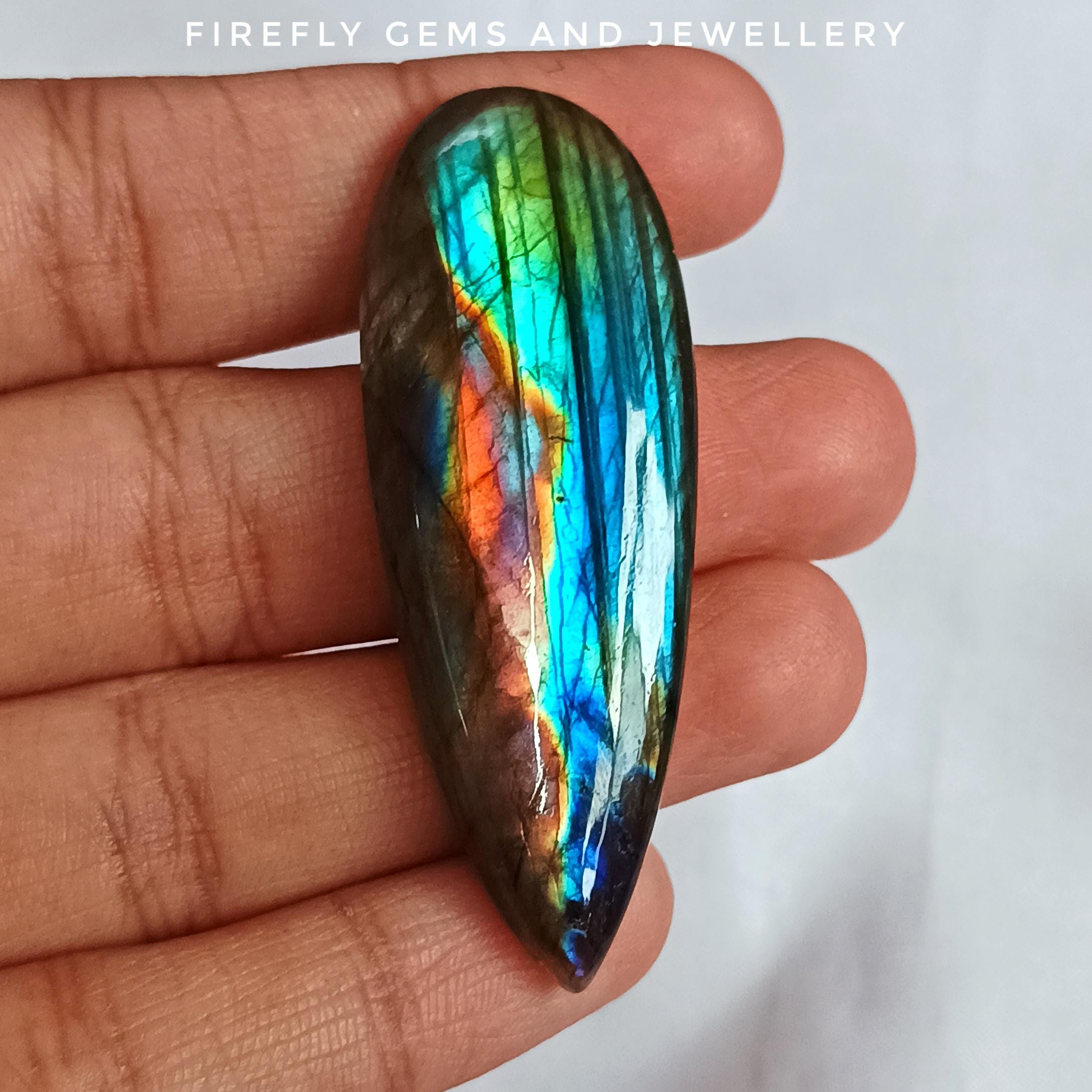 1500 Ct Lot Natural Labradorite Cabochons - Multi Flash Mix Shapes 18-40mm - 40 Pieces - Madagascar Origin - View #3
