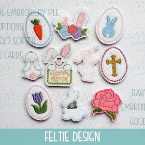 Easter Felty 10 Designs 3 Sizes Each Feltie Machine Embroidery Design Feltie Designs Feltie Pattern Feltie File