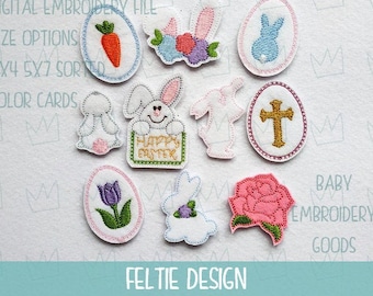 Easter Felty 10 Designs 3 Sizes Each Feltie Machine Embroidery Design Feltie Designs Feltie Pattern Feltie File