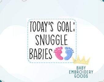 Diseño de bordado a máquina para bebés Snuggle Babies Feltie (archivo digital)
