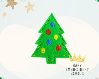 Xmas tree feltie 4 sizes Christmas tree Feltie File Machine Embroidery Design Feltie Designs Feltie Pattern Feltie File