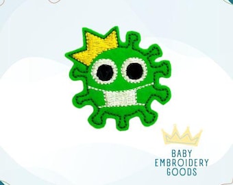 Germ microbe monster feltie file 3 sizes Machine Embroidery Design Feltie Designs Feltie Pattern Feltie File