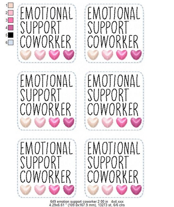 Emotional Support Coworker Feltie File