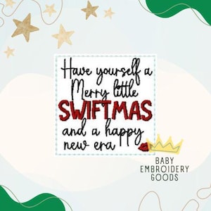 Christmas Feltie 1 Sizes happy new era Feltie File Machine Embroidery Design
