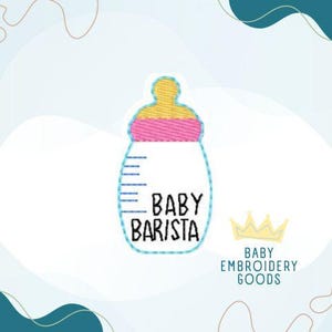 Baby barista 2 size Feltie File Machine Embroidery Design Pattern Feltie File