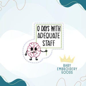 O days with adeguate staff 2 sizes feltie Machine embroidery design Feltie designs Feltie pattern Feltie file