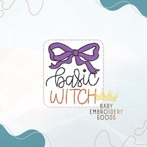BASIC WITCH Feltie File Machine Embroidery Design (Digital Download)