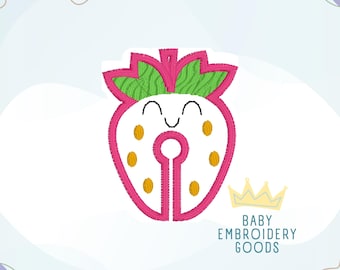 G tube strawberry 2 sizes Machine Embroidery File