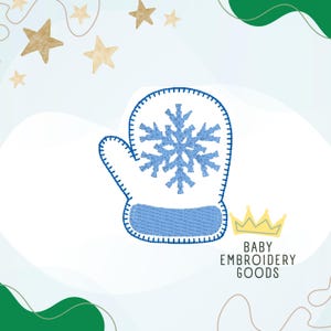 Christmas Mitten Feltie 3 sizes Feltie File  Machine Embroidery Design