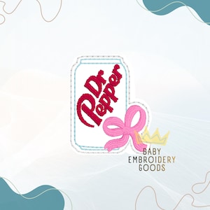 Soda Drink Feltie file 2 sizes feltie Machine embroidery design