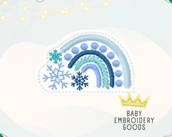 Rainbow Christmas Feltie Machine Embroidery Design Feltie Designs Feltie Pattern Feltie File