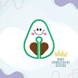 Avocado G tube 2 sizes G Tube Pad Machine Embroidery File