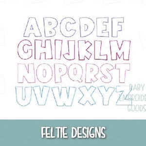 Font Embroidery Felt Design Feltie Designs Feltie