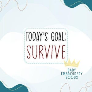 Today’s goal: Survive 2 size Feltie File Machine Embroidery Design Pattern Feltie File
