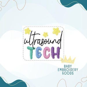 Ultrasound Tech Feltie Machine Embroidery Design (Digital Download)