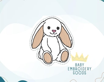 Bunny toy Feltie file 2 sizes Machine Embroidery Design