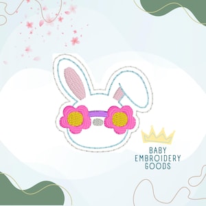 Bunny felt 2 sizes Machine Embroidery Design