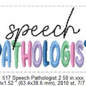 Speech Pathologist File 2 Sizes Nurse Machine Embroidery Design Feltie ...