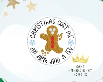 Gingerbread Christmas 2 size Feltie File Machine Embroidery Design