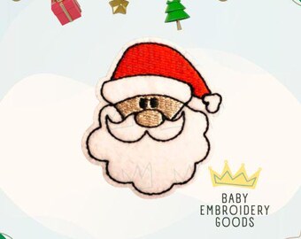 Santa Claus Feltie 3 sizes Christmas Feltie File Machine Embroidery Design Feltie Designs Feltie Pattern Feltie File
