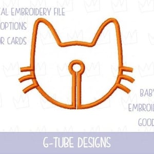 Cat G tube 2 sizes G Tube Pad Machine Embroidery File