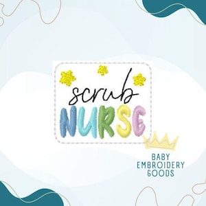 Scrub nurse star feltie file 2 sizes Machine Embroidery Design Feltie Designs Feltie Pattern Feltie File