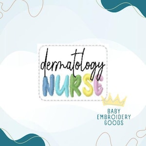 Dermatology Nurse Feltie Design 2 sizes Machine Embroidery Design Feltie Designs Feltie Pattern Feltie File