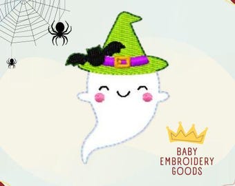 Halloween Ghost Feltie Embroidery Design (Digital File)