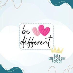 Be different Feltie Design 2 sizes Machine Embroidery Design Feltie Designs Feltie Pattern Feltie File