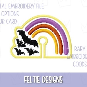G tube rainbow halloween  2 sizes each, G Tube Pad Machine Embroidery File