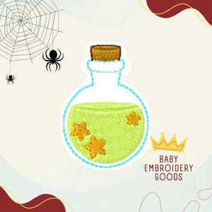 Halloween Potions 2 sizes feltie Machine embroidery design