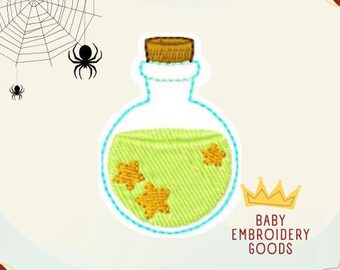 Halloween Potions 2 sizes feltie Machine embroidery design