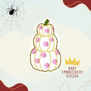 Pumpkin 2 sizes Halloween feltie Machine embroidery design
