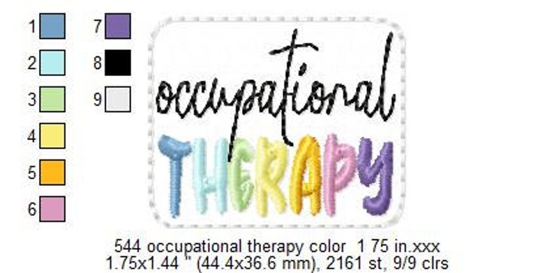 Occupational Lettering Occupational Therapy Feltie Machine Embroidery Design (digital File) - Etsy