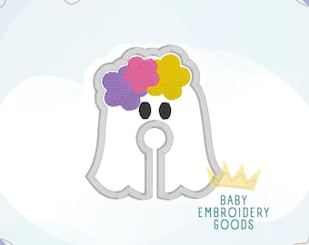G tube Ghost Halloween 2 sizes Machine Embroidery File