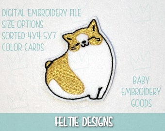 Cat feltie 2 tailles feltie file Machine Broderie Design Feltie Design Feltie Pattern Feltie File