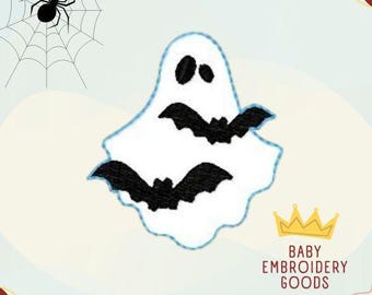 Halloween Ghost Feltie Embroidery Design (Digital Download)