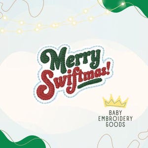 Merry Christmas 2 sizes Feltie File Machine Embroidery Design