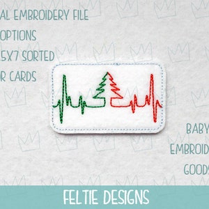 Medical Tree Feltie 3 sizes Christmas Feltie File Machine Embroidery Design Feltie Designs  Feltie Pattern Feltie File