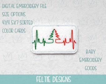 Medical Tree Feltie 3 sizes Christmas Feltie File Machine Embroidery Design Feltie Designs  Feltie Pattern Feltie File