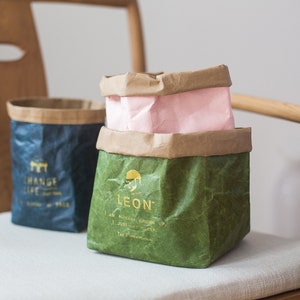Sacchetti di carta lavabili originali a due piani, sacchetti di carta tevek verde, confezione regalo e Pet Carrier,Toy Box,desk organizzatore, ufficio, borse cosmetiche
