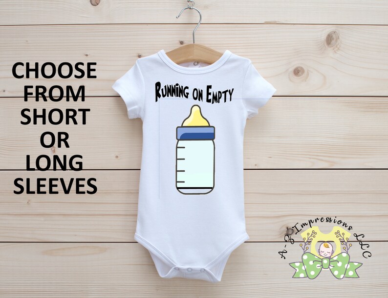 Cute Baby onesie Running On Empty Onesie Girl Onesie Baby Onesie Boy Onsie Diet Onesie Reveal Onesie