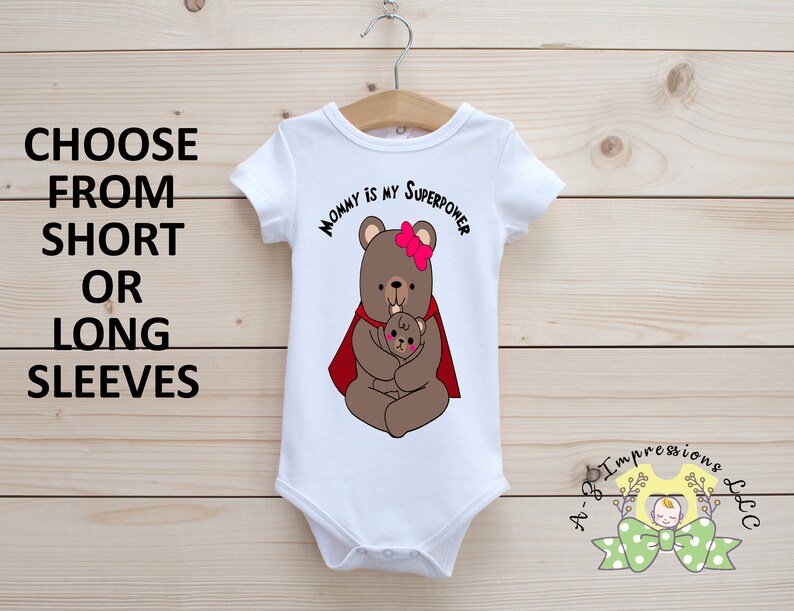 Celebration Onesie Reveal Onesie Mommy is My Superpower Onesie\u00ae Bodysuit Cute Baby Onesie Going Home Outfit Boy Onesie Girl
