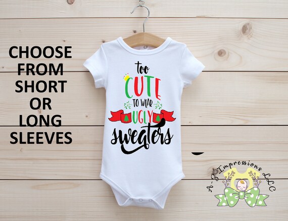 ugly sweater baby onesie