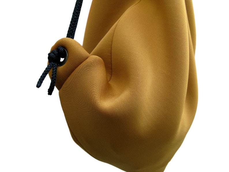 Mustard Yellow Spandex Drawstring Bag Backpack Gym Sack Cinch Etsy UK